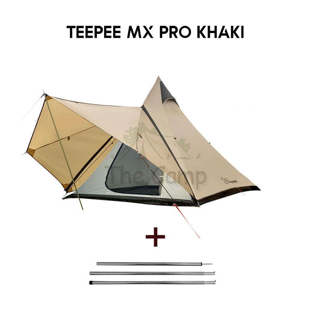 Vidalido Camping Teepee Tent MS MX Pro Large Space 2 3 4 People Quick Fast Silver Coated Rainproof Camp UPF50+