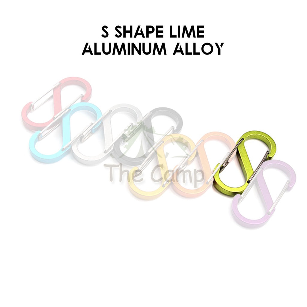 Carabiner D Shape S Shape Aluminium Stainless Steel Buckle Clip Key Chain Outdoor Camping Paracord Spring Keyring Hook