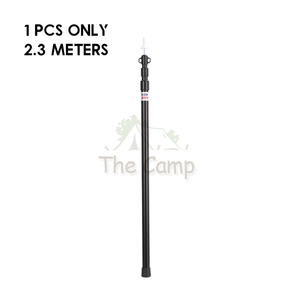 Camping Adjustable Rod for Flysheet Tarp Tent Camp Bag Hiking Family 2.3 3.0 2 3 m Support Pole with Bag Retractable