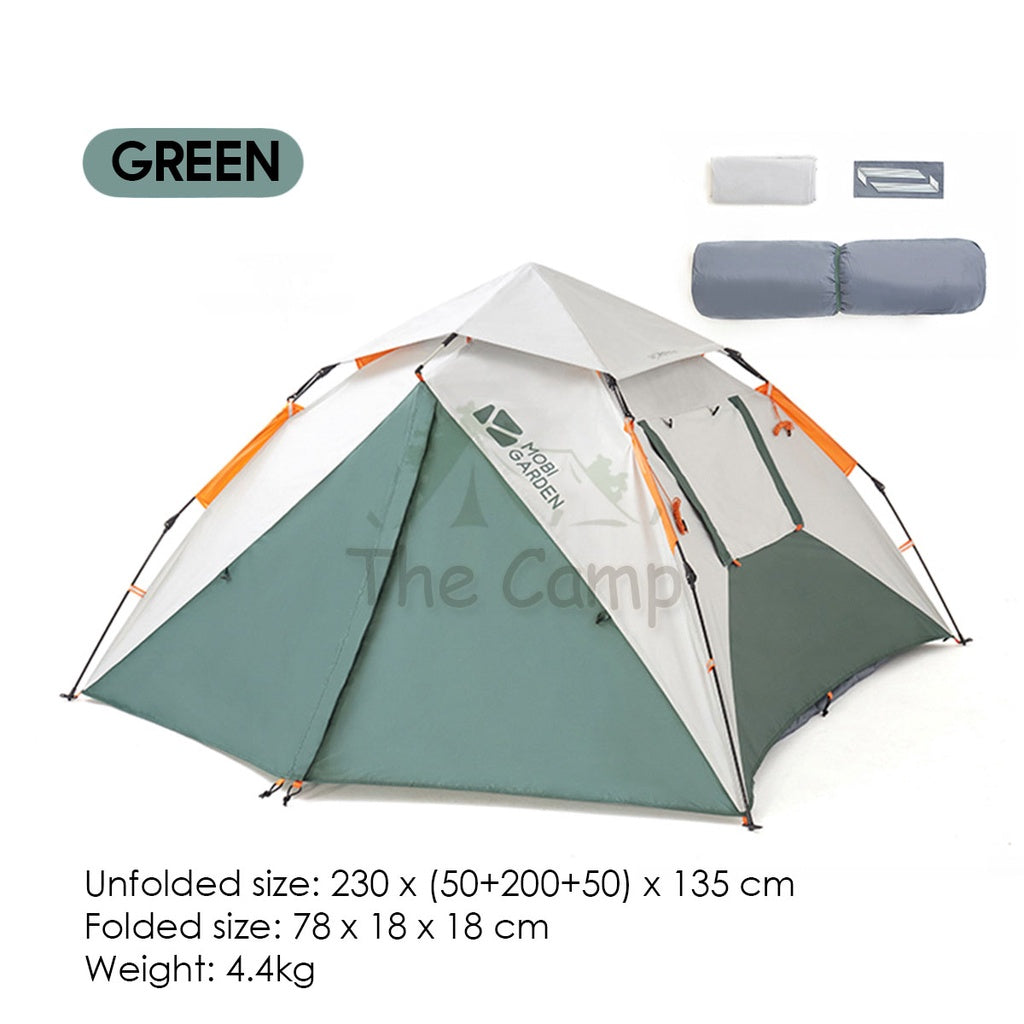 Mobi Garden Camping Automatic Anti Rainstorm Tent Large Space 2 3 4 People Quick Fast Rainproof Outdoor Tent Camp