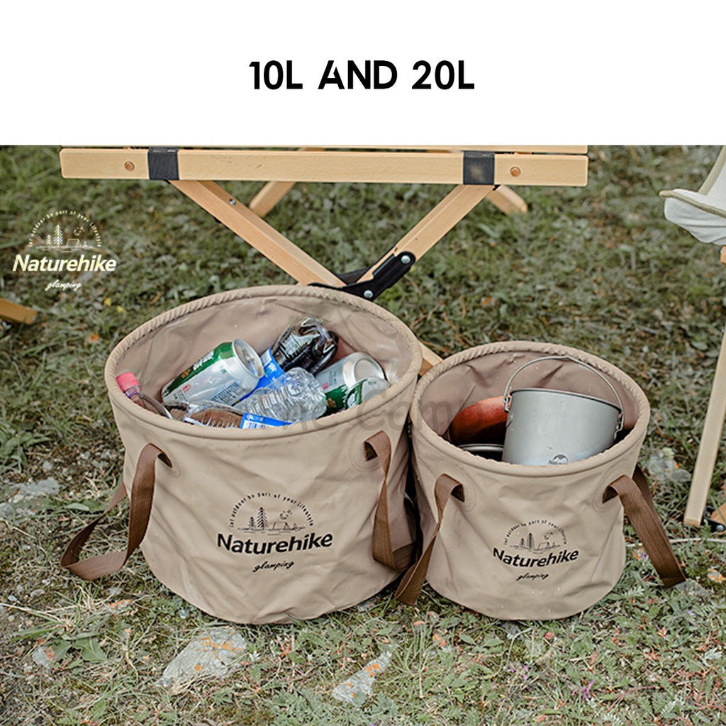Naturehike Camping Foldable Bucket Portable Waterproof Round 10L 20L Water Transparent Container CNK2350CF010