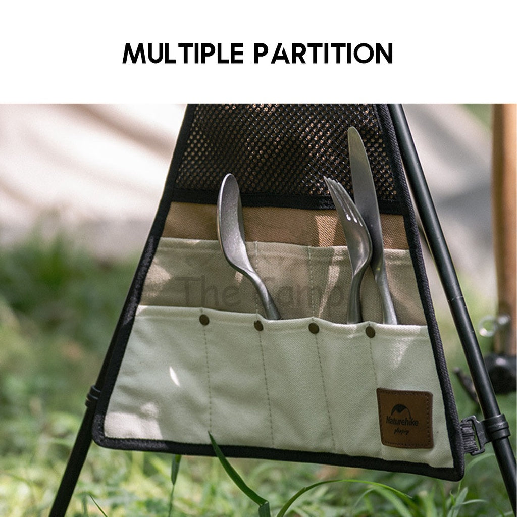 Naturehike Triangle Rack Side Bag Hanging Storage Camping Picnic Tripod Outdoor Cutlery Organizer Peg Flysheet Nail Rope