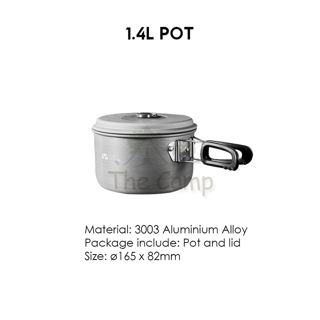 Mobi Garden Cookware Pot & Pan Portable Foldable Outdoor Camping Picnic Frying Pan Tent Flysheet Pole Table Naturehike