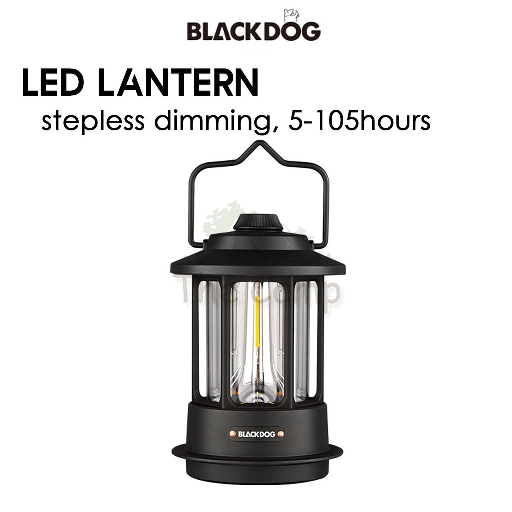 Blackdog Outdoor Camping Atmosphere Light LED Latern Portable Rechargeable Black Tent Flysheet Rope Nail Peg Pole Bed