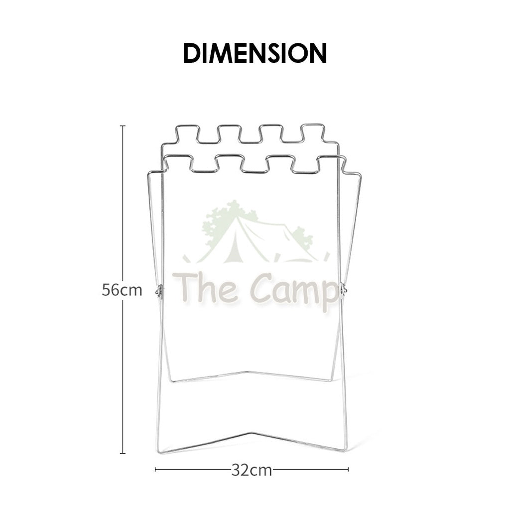 Foldable Garbage Frame Rack Bin Disposable Portable Rubbish Bag Outdoor Camping Trash Holder Stand Wood Steel Storage