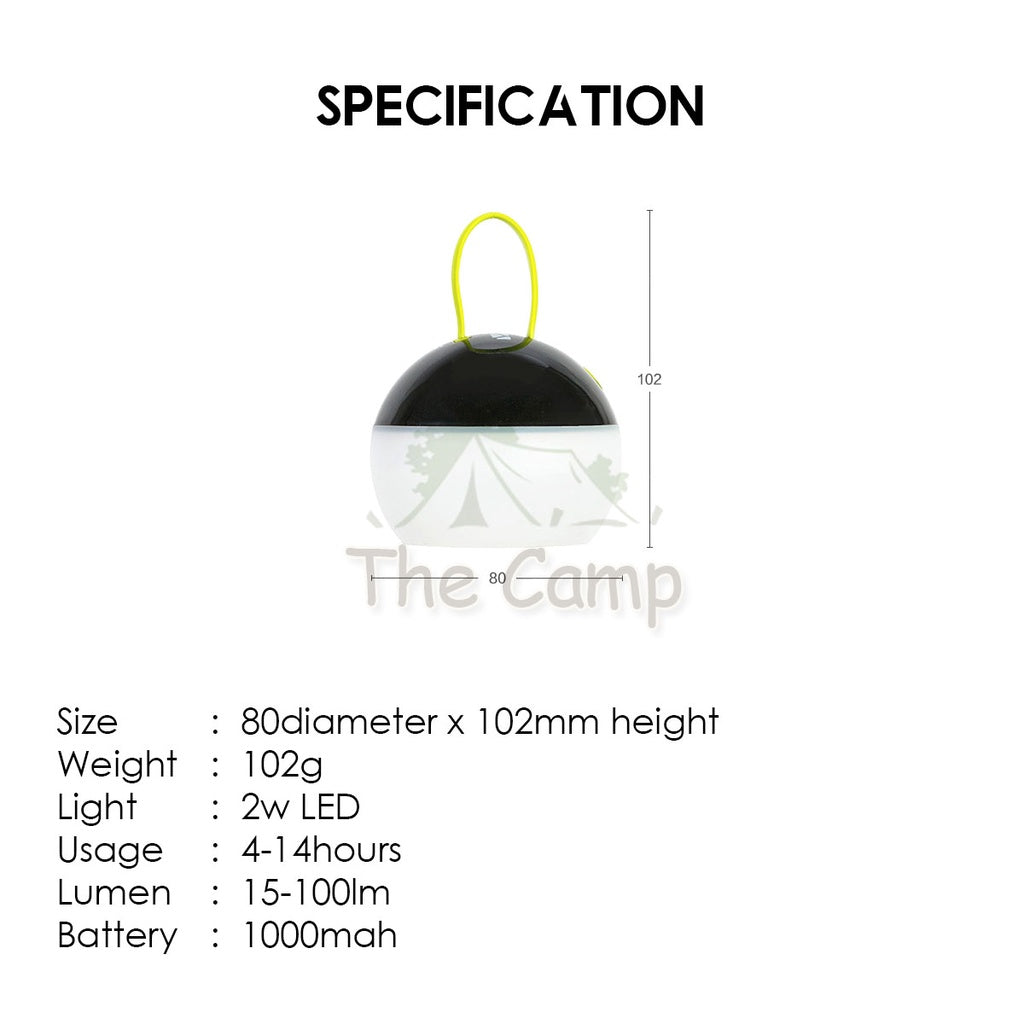 Mobi Garden Mini Hanging LED Light Waterproof IPX6 Table Lamp Camping Lantern Outdoor USB Hiking Fishing