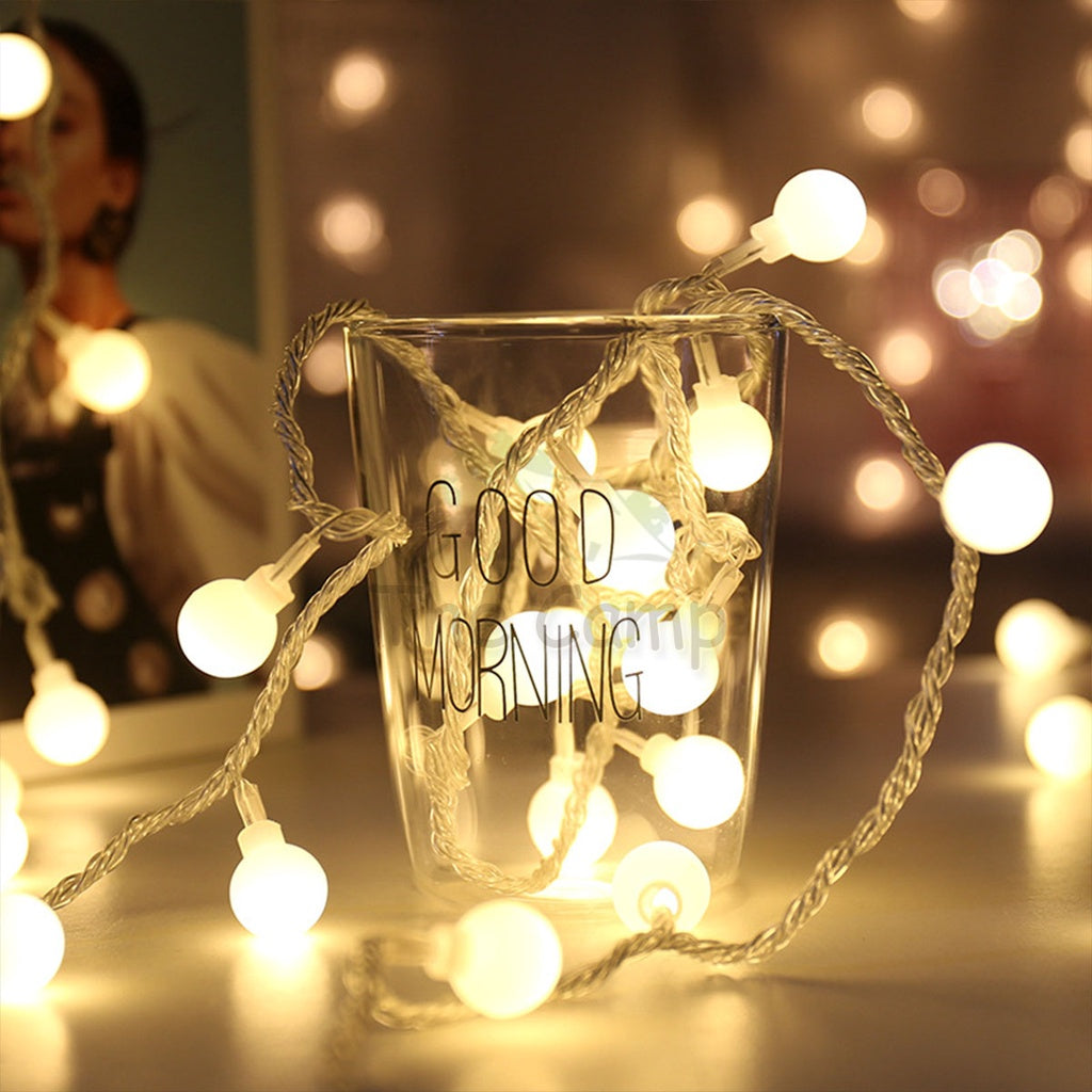 Outdoor LED Fairy Light Bulb Ball String USB Battery 3m 6m 10m Camping Wedding Decoration Xmas Weatherproof