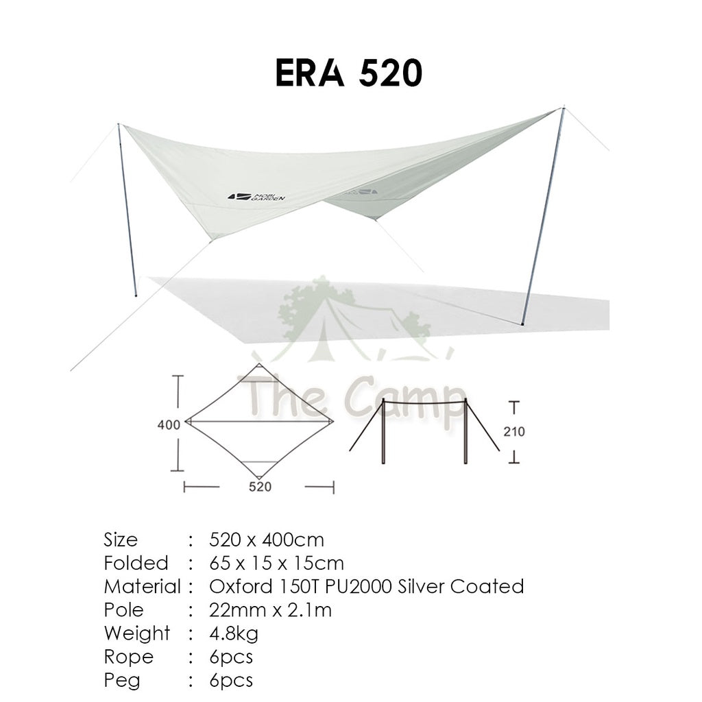 Mobi Garden Era Series Flysheet Tarp Silver Coated UV Block Sunscreen Tent Canopy Outdoor Equipment Family Naturehike