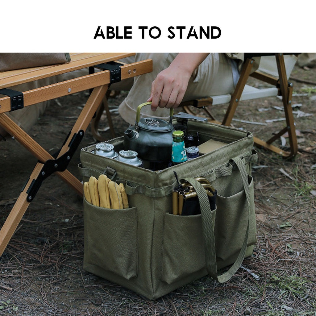 Outdoor Camping Storage Bag Big Capacity Heavy Duty Standable Reinforced Oxford Cloth Hiking Travelling Fishing