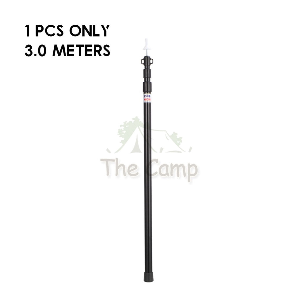 Camping Adjustable Rod for Flysheet Tarp Tent Camp Bag Hiking Family 2.3 3.0 2 3 m Support Pole with Bag Retractable