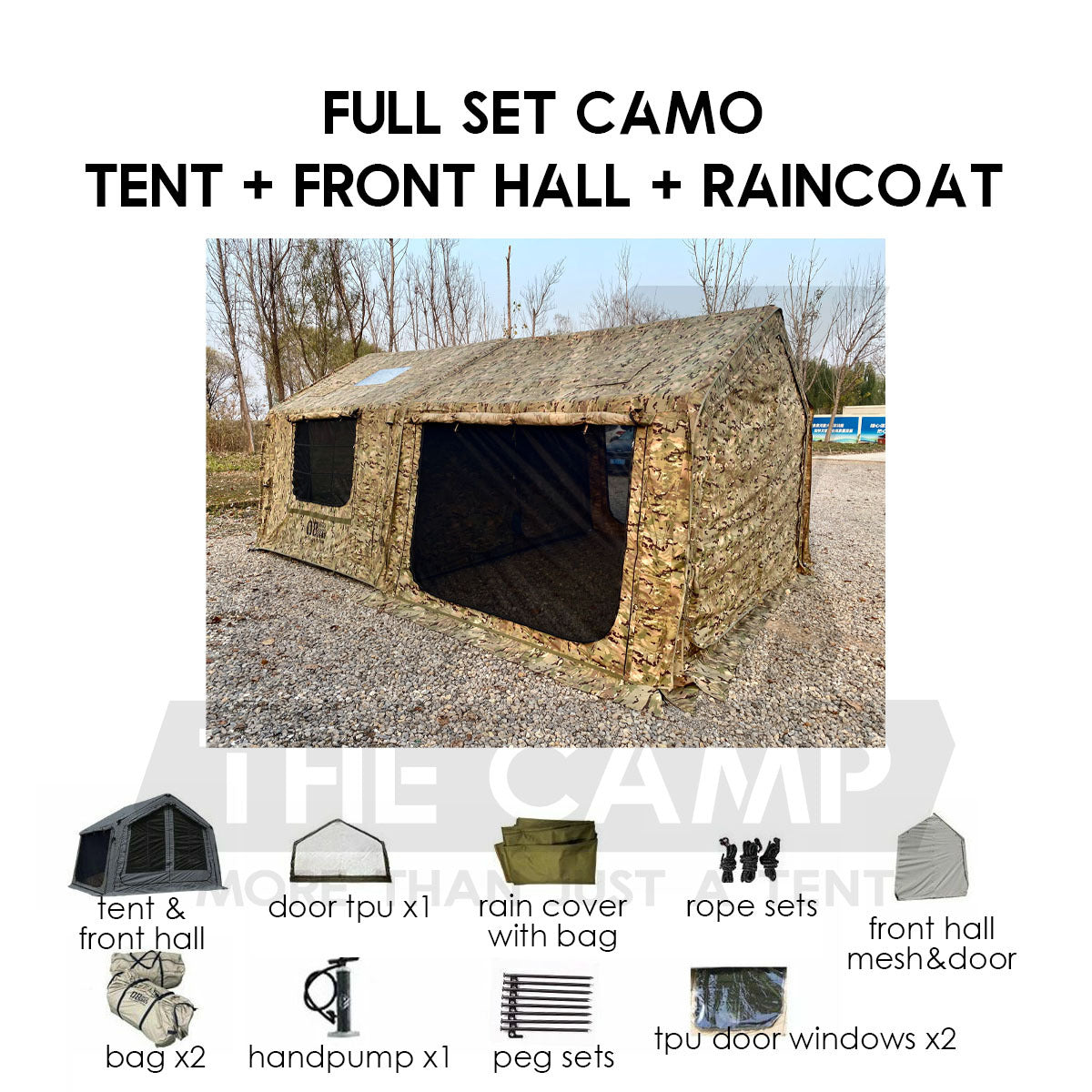 Spark MARS08 Air Tent 8+8m2 Large Space MARS Army Green Camo Black Dark Gray Grey Tactical Equivalent Coody 8.0 PRO