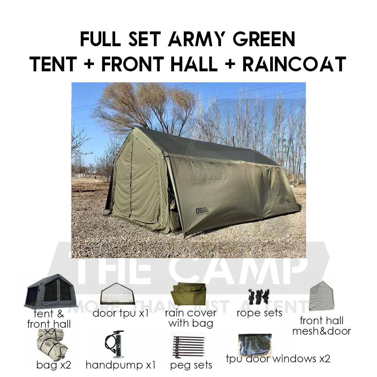 Spark MARS08 Air Tent 8+8m2 Large Space MARS Army Green Camo Black Dark Gray Grey Tactical Equivalent Coody 8.0 PRO