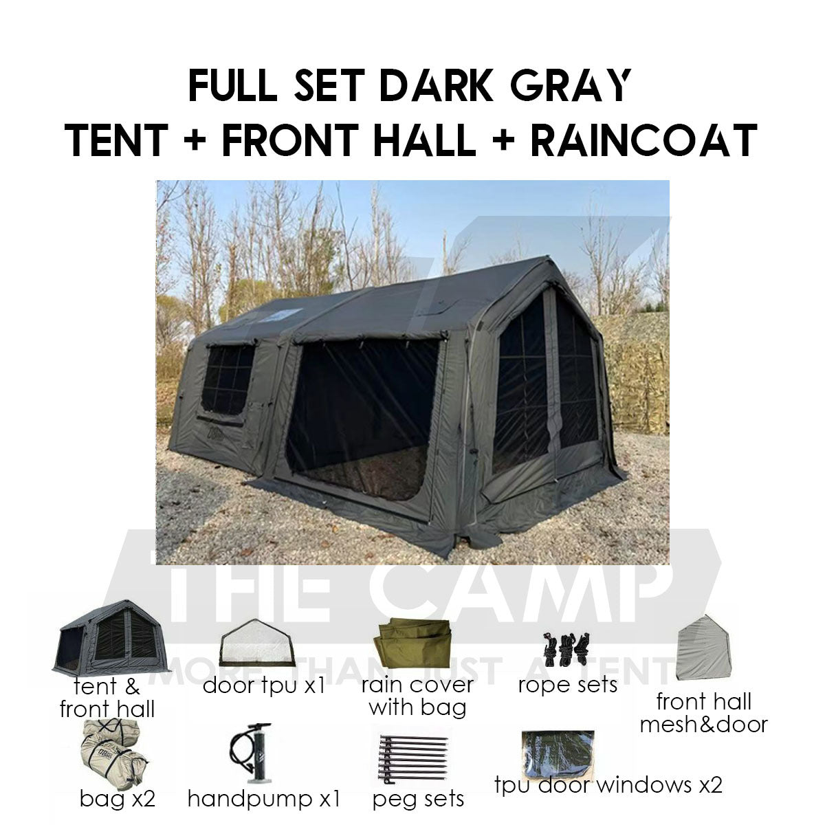 Spark MARS08 Air Tent 8+8m2 Large Space MARS Army Green Camo Black Dark Gray Grey Tactical Equivalent Coody 8.0 PRO
