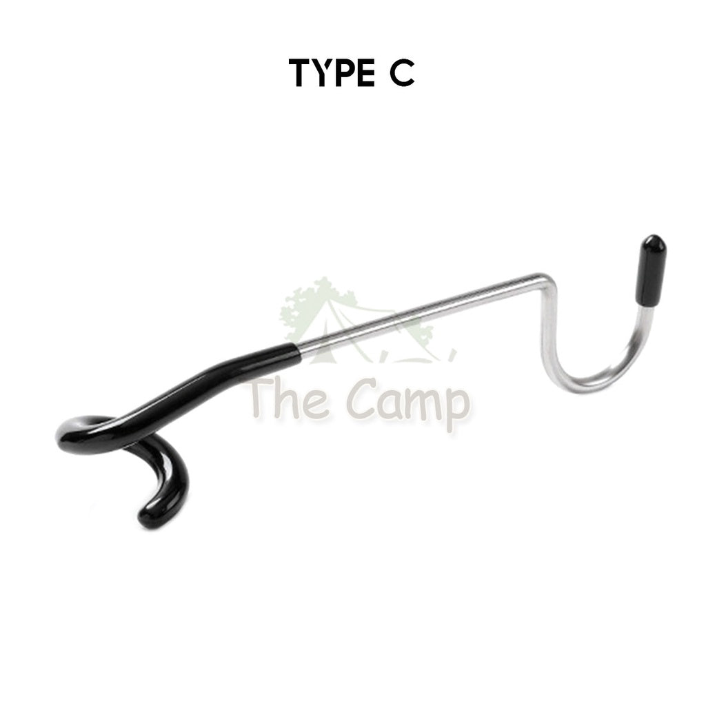 Camping 2-way Lamp Hanger Multipurpose Hook Aluminum Alloy Post Tent Pole Lantern Light Holder Portable Anti Slip