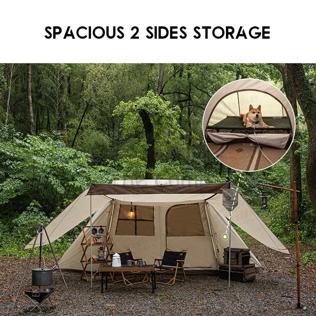 Naturehike Village 5 Upgraded Version Snow Skirt Automatic Camping Tent Large Chair Flysheet Table Tarp Peg Nail Pole