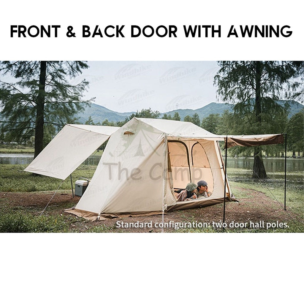 Naturehike Village 5 Upgraded Version Snow Skirt Automatic Camping Tent Large Chair Flysheet Table Tarp Peg Nail Pole