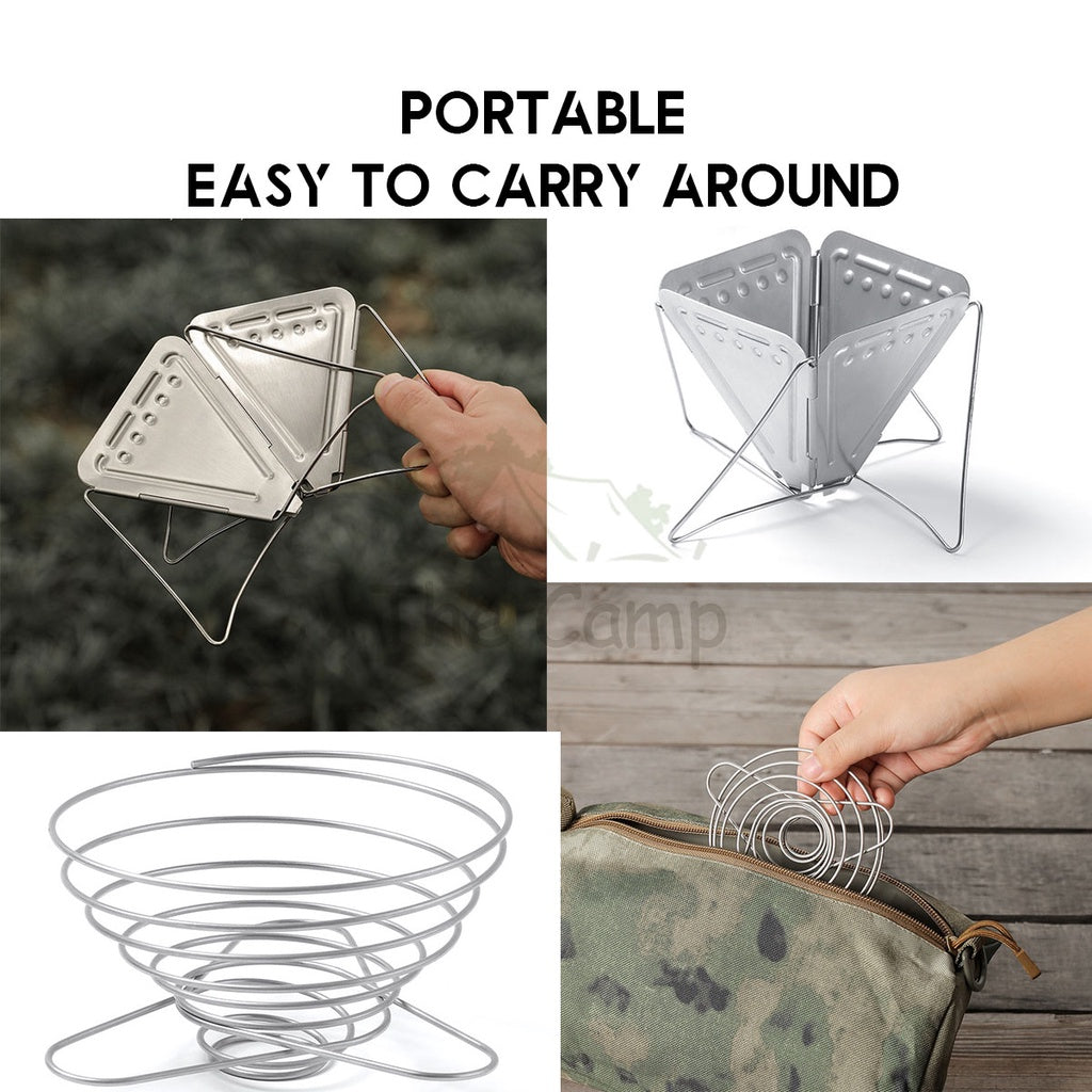 Portable Coffee Filter Dripper Holder Stainless Steel Outdoor Reusable Foldable Rack Camping Hiking Penapis