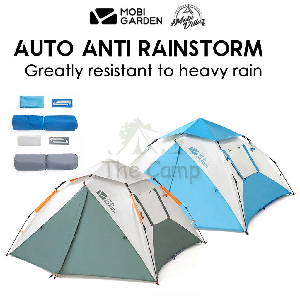 Mobi Garden Camping Automatic Anti Rainstorm Tent Large Space 2 3 4 People Quick Fast Rainproof Outdoor Tent Camp