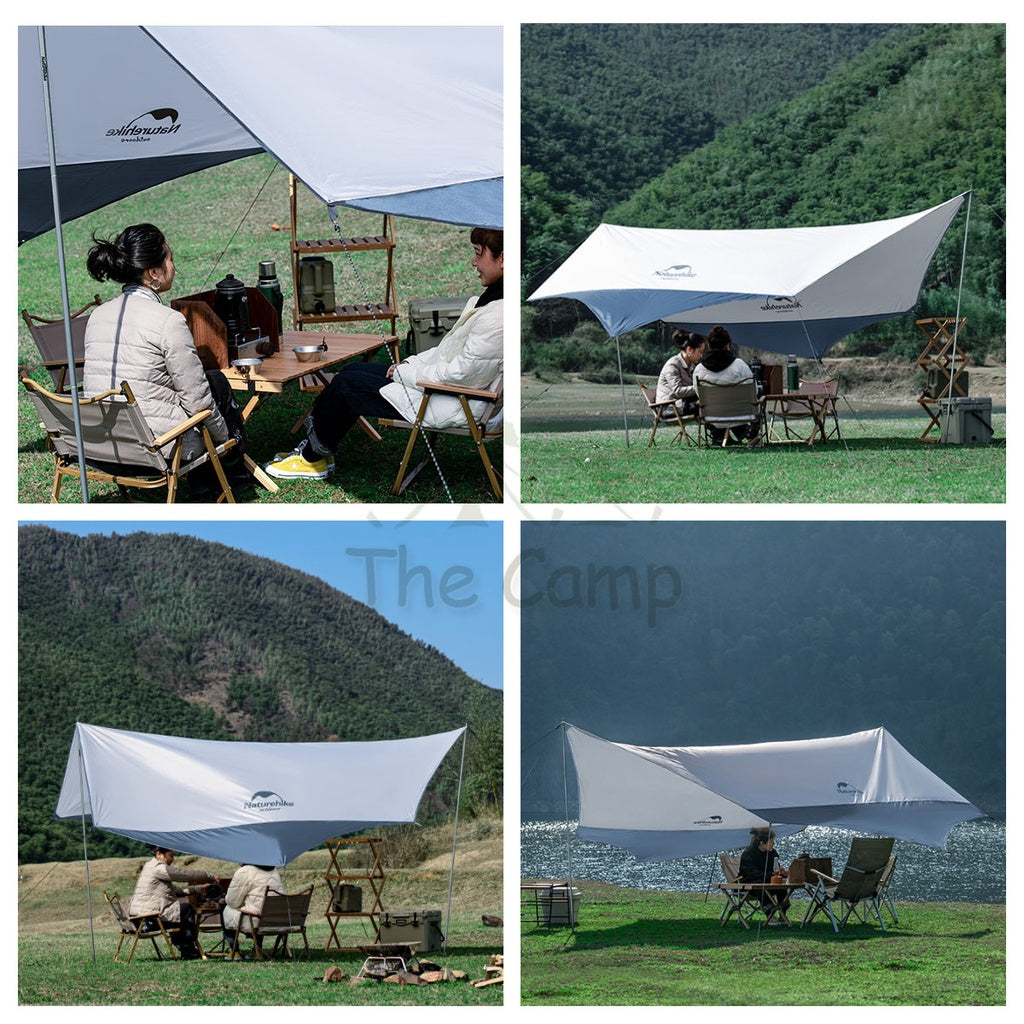Naturehike Hexagon Tarp Flysheet Silver Coated Coating UPF 50+ Camping Waterproof Canopy Tent Awning Beach Sun Tent