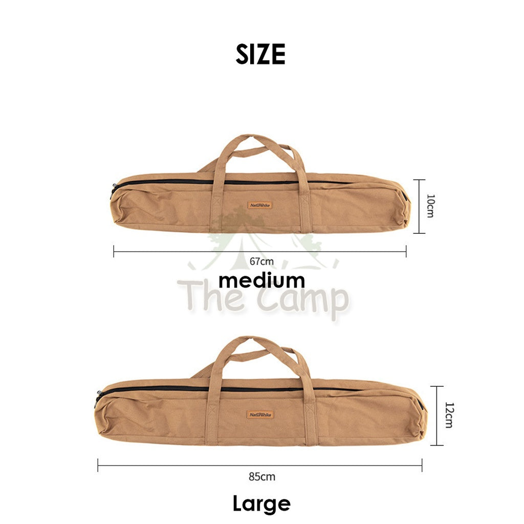 Naturehike Pole Storage Bag Portable Outdoor Flysheet Tarp Pole Bag Canvas Wear-resistant Tent Rod Bag Camping