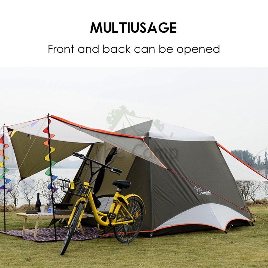 Vidalido Camping Cabin Tent Automatic Setup Large Space 2 3 4 People Quick Fast Silver Coated Rainproof Camp UPF50+