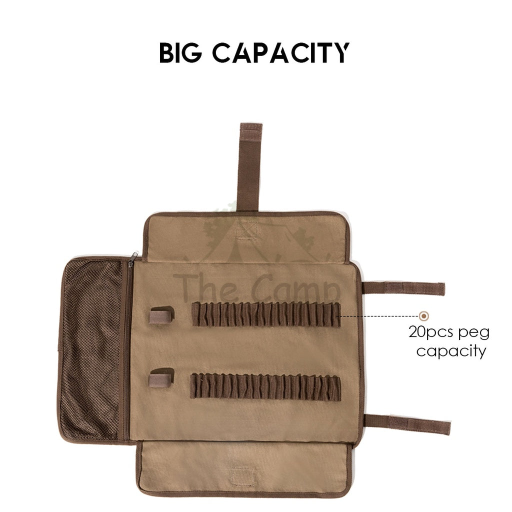 Mobi Garden Peg Storage Bag Stake Hammer Nail Bags Tent Tarp Paracord Rope Store Camping Flysheet Tent Tensioner Tarp