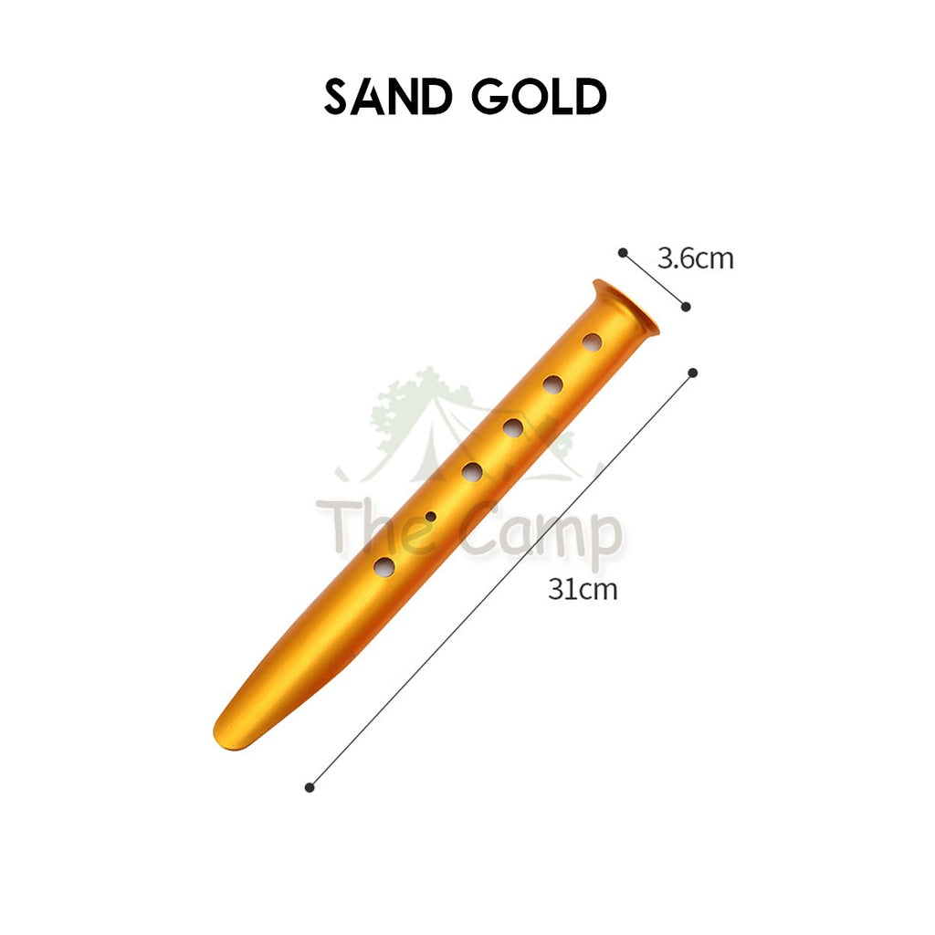 Aluminium Alloy Tent Peg 18cm 23cm with Rope Sand Hexagon Ultralight Stake Camping Sand Flysheet Nail Tarp Awning Beach
