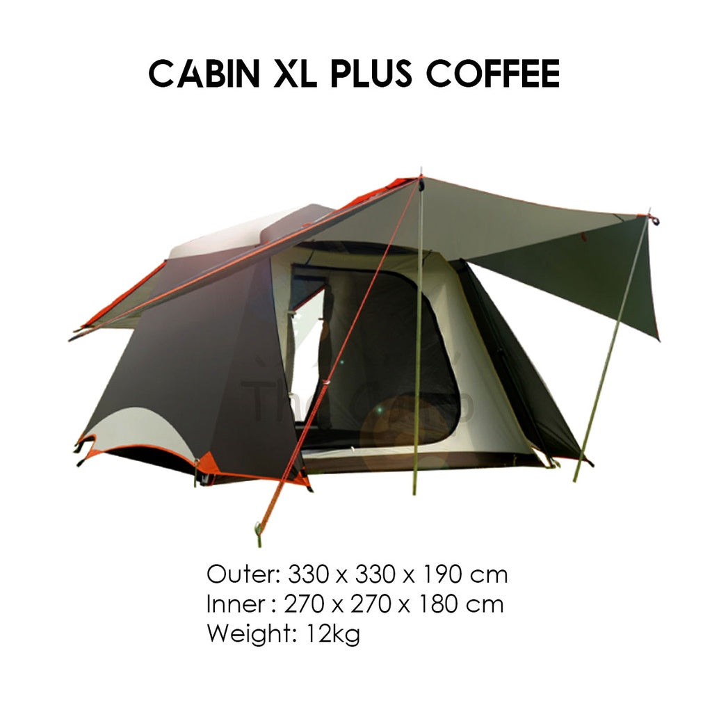 Vidalido Camping Cabin Tent Plus XL Automatic Setup Large Space 2 3 4 People Quick Fast Silver Coated Rainproof UPF50+