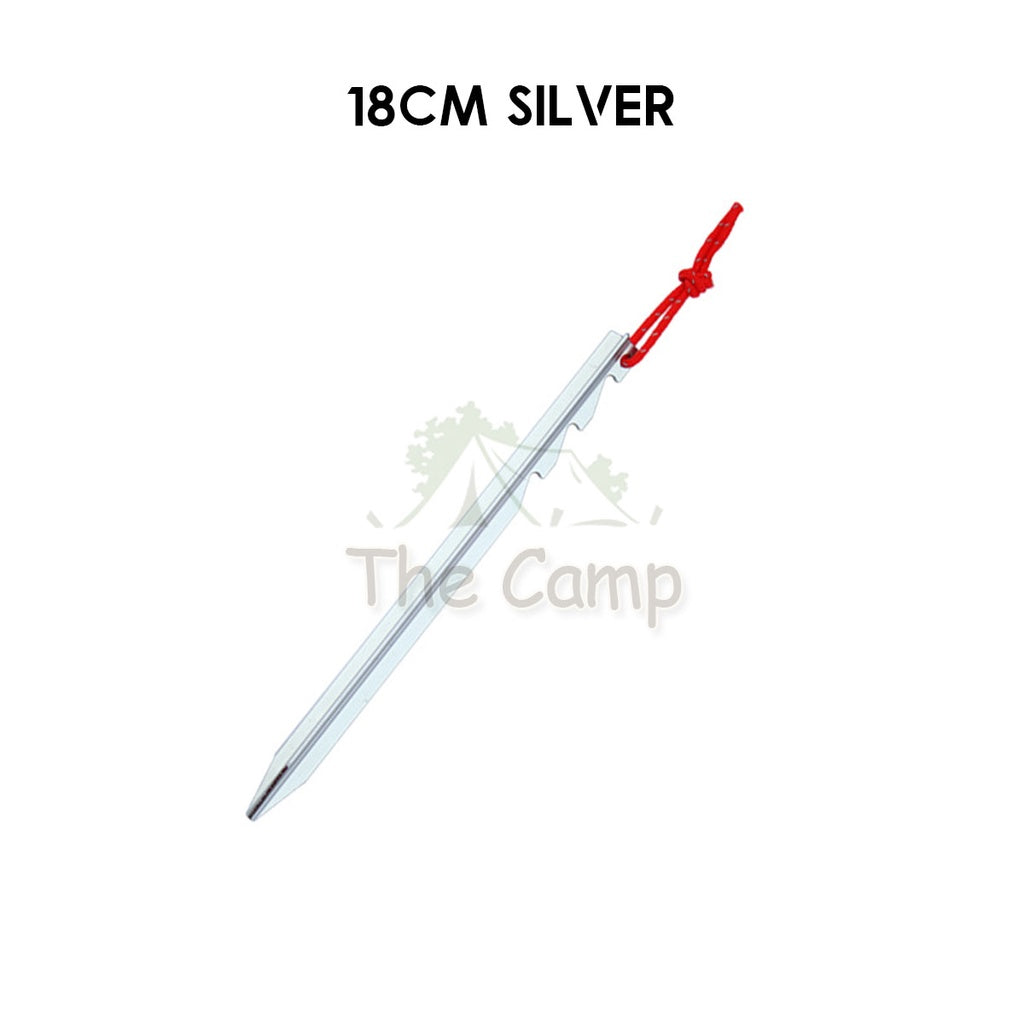 Aluminium Alloy Tent Peg 18cm 23cm with Rope Sand Hexagon Ultralight Stake Camping Sand Flysheet Nail Tarp Awning Beach