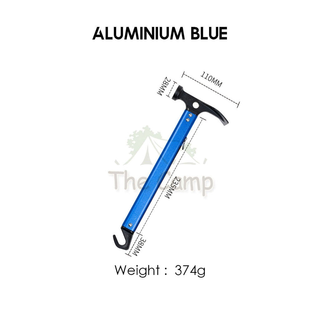 Camping Hammer Stainless Steel Copper Aluminium Brass Solid Wood Handle Peg Stake Nail Hammers Multifunction