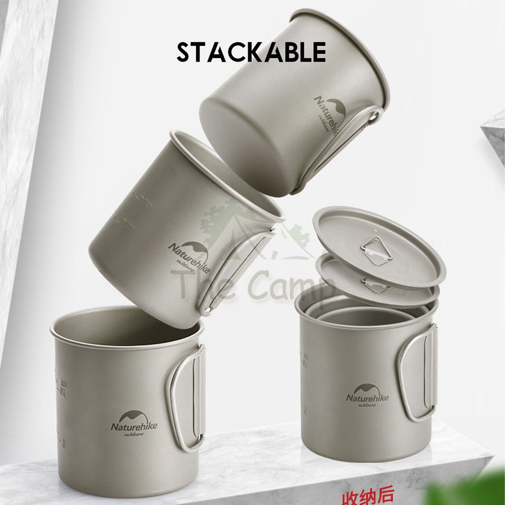 Naturehike Titanium Series Product Cup Bowl Cutlery Set Spork Fork Spoon Knife Cookware Utensil Camping Mobi Garden