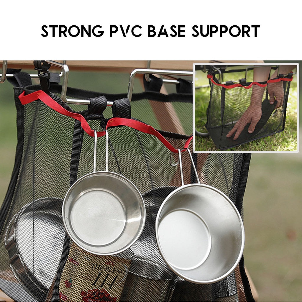 Table Side Rack Garbage Bin Disposable Portable Camping Rubbish Trash Holder Stand Stainless Steel Organizer Storage