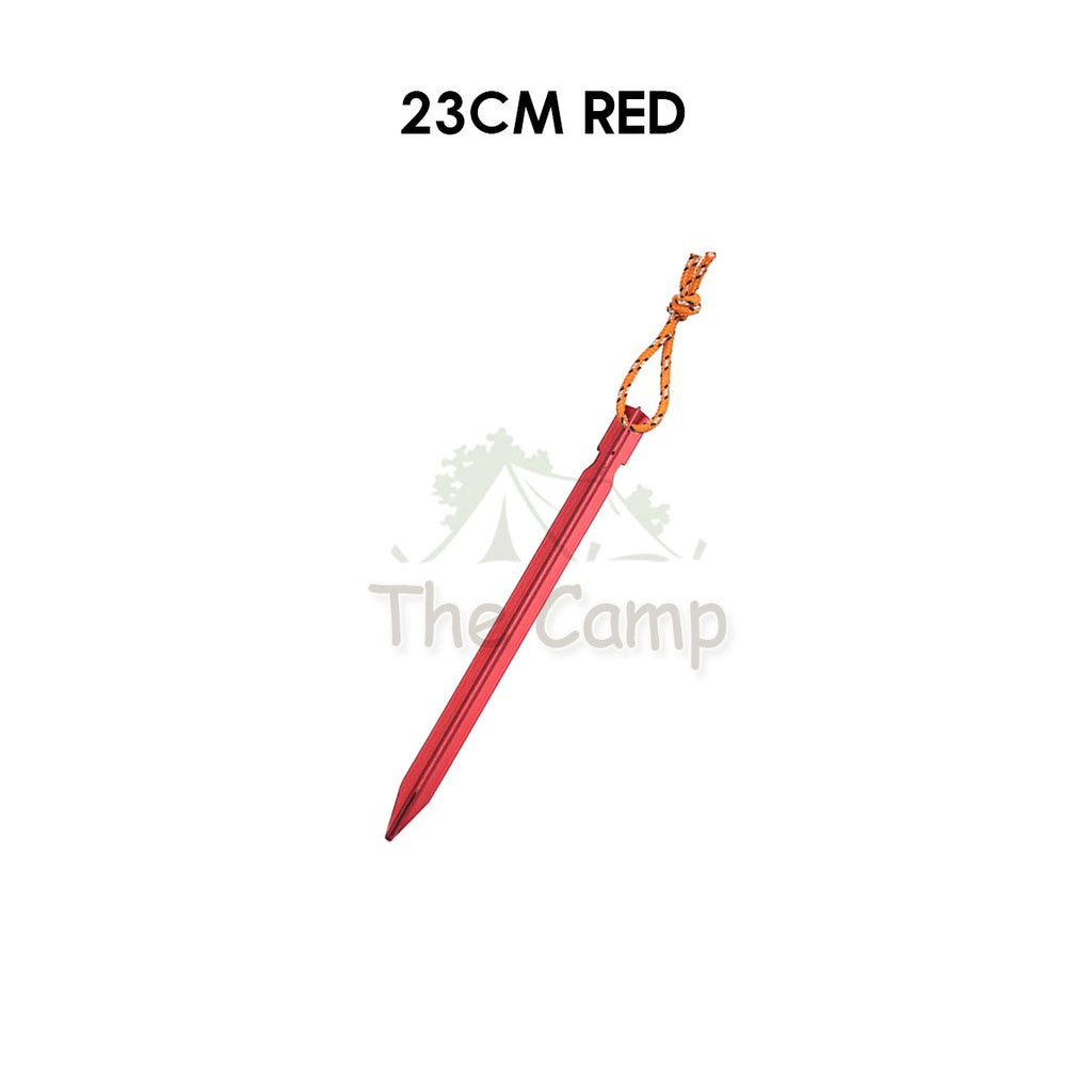 Aluminium Alloy Tent Peg 18cm 23cm with Rope Sand Hexagon Ultralight Stake Camping Sand Flysheet Nail Tarp Awning Beach