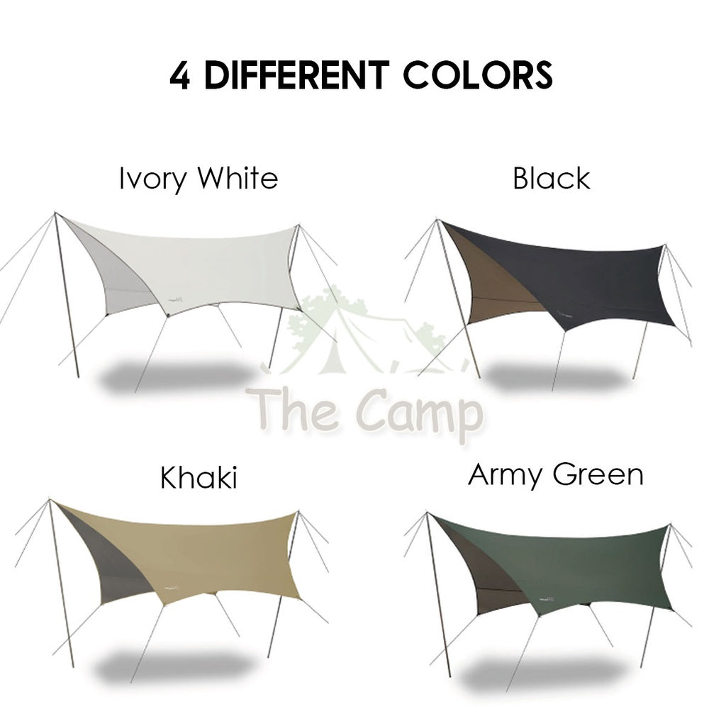 VIDALIDO Butterfly Tarp Flysheet Small Silver Coating Black Coated Camping Waterproof Shelter Tent Awning