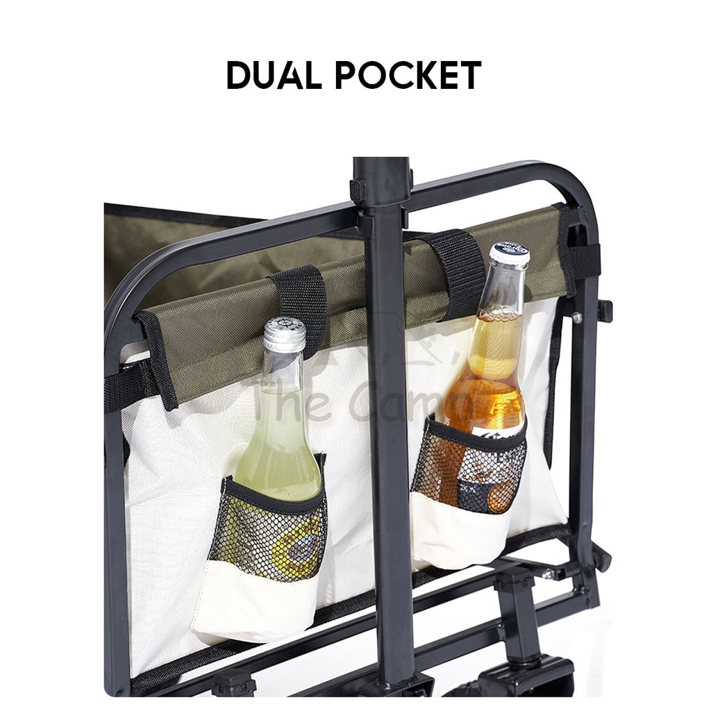 Mobi Garden 2022 Camping Portable Trolley Wagon with Brake 100L Folding Foldable Outdoor Tent Flysheet Table Naturehike