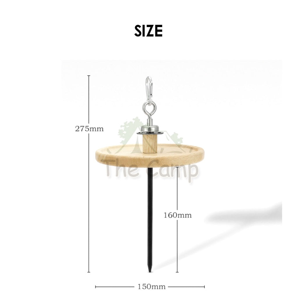 Outdoor Camping Mosquito Coil Rack Holder with Magnetic Box Solid Wood Repellent Incense Tent Flysheet Pole Chair Peg