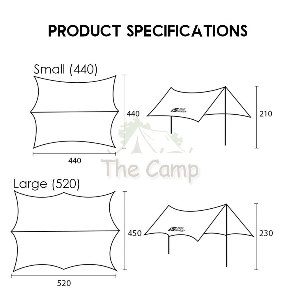 Mobi Garden Camping Flysheet Tarp Silver Coated UV Block Sunscreen Tent Canopy Outdoor Gear Equipment Family Naturehike