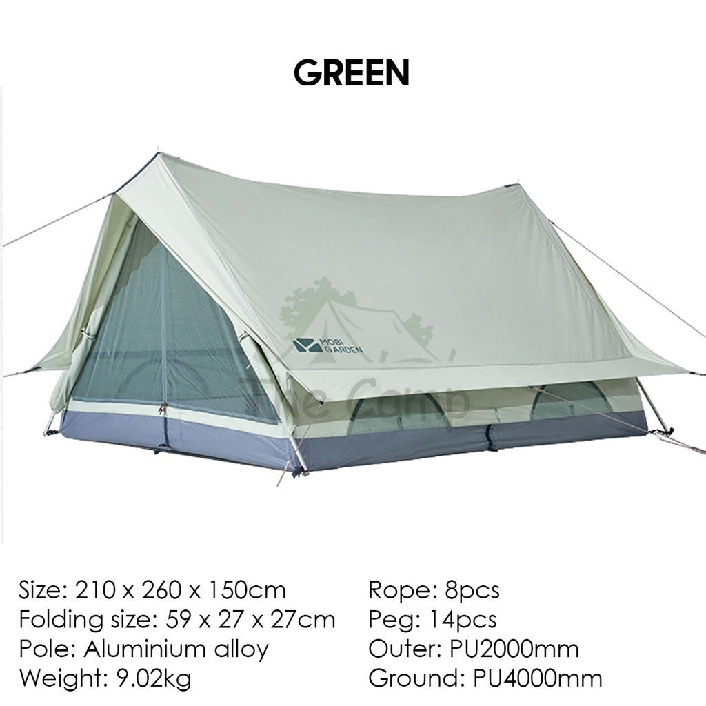 Mobi Garden Era 150 Tent Large Space 2 3 4 People Quick Fast Rainproof Outdoor Camping Browns Naturehike