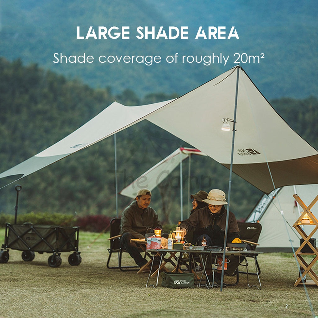 Mobi Garden Camping Flysheet Tarp Silver Coated UV Block Sunscreen Tent Canopy Outdoor Gear Equipment Family Naturehike