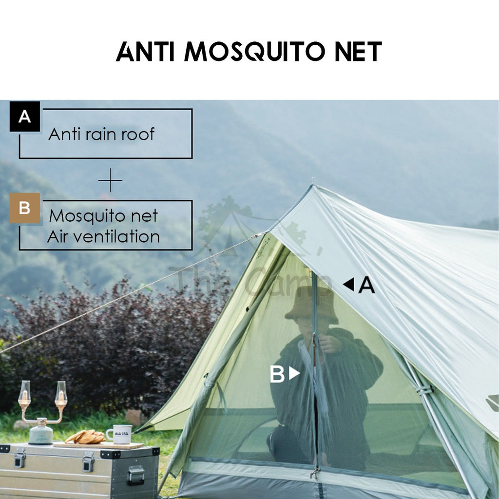 Mobi Garden Era 150 Tent Large Space 2 3 4 People Quick Fast Rainproof Outdoor Camping Browns Naturehike