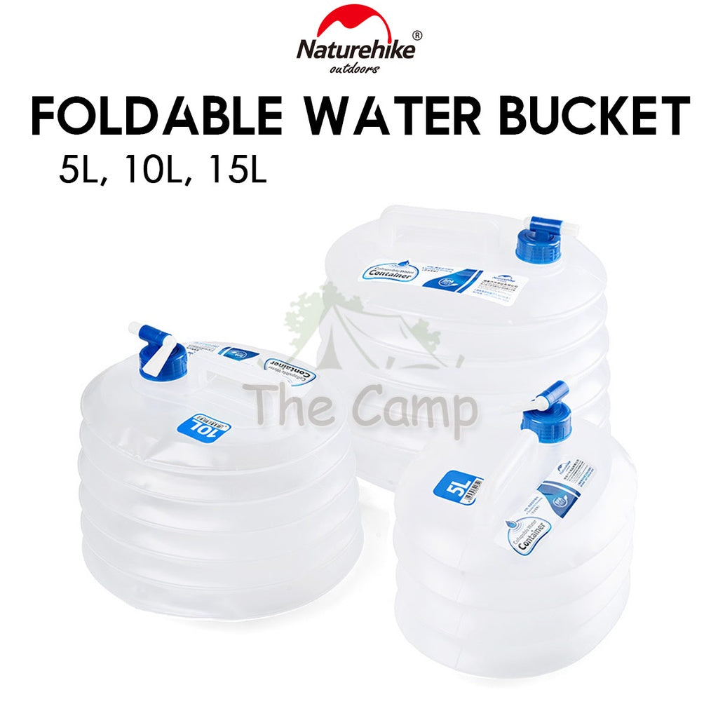 Naturehike Folding Collapsible Water Bucket with Tap Picnic Hiking Camping Container Tent Mobi Garden Travel Fishing