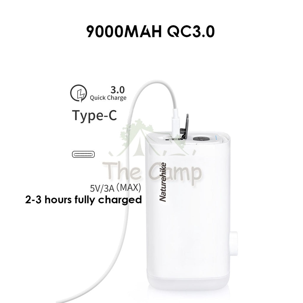 Naturehike 3 in 1 Rechargeable Air Pump + LED Lamp Light Lantern for Inflatable Mattress Pillow Camping