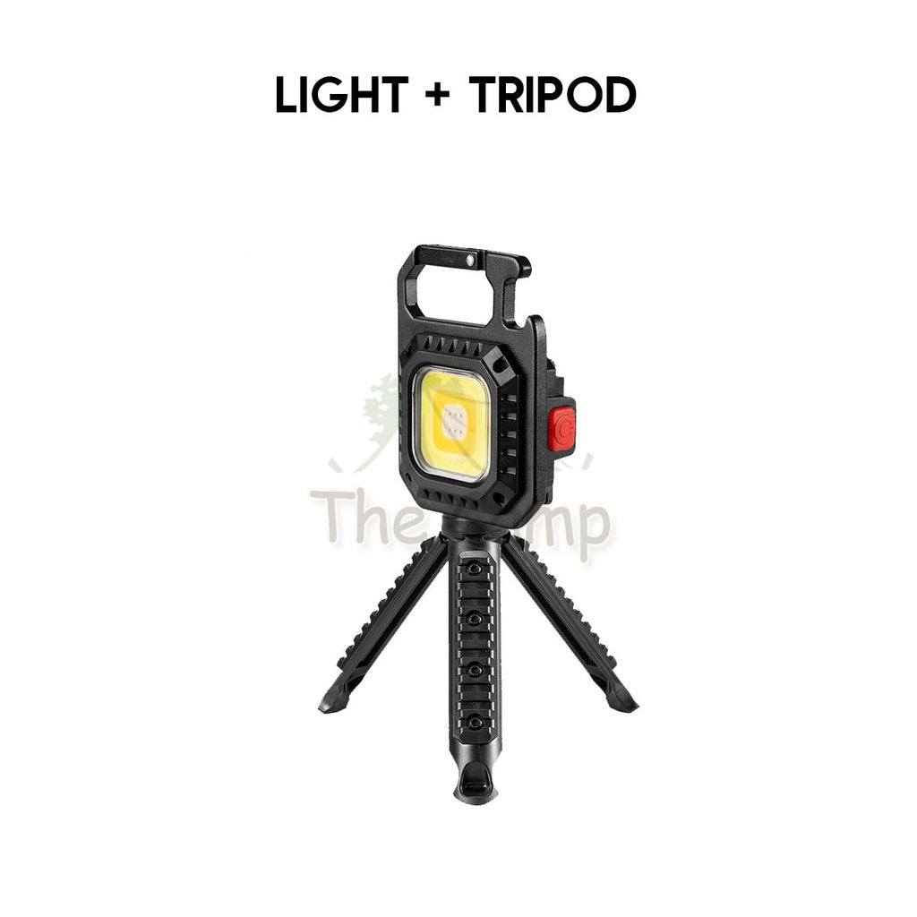 Camping Mini LED Light with Tripod Ultra Bright Keychain Bottle Opener Latern Emergency Portable Tent Pole Flysheet Peg