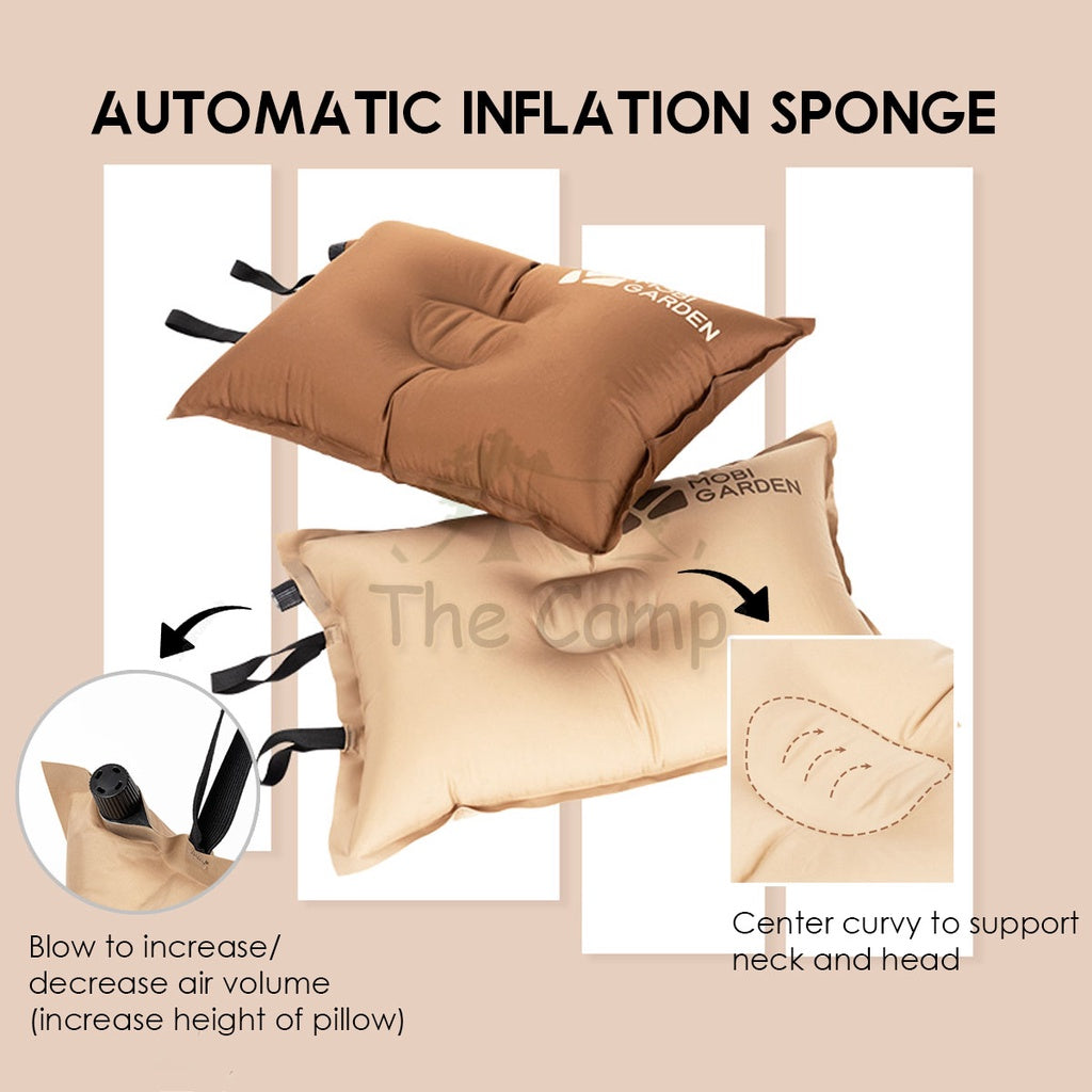 Mobi Garden Pillow Auto Inflate Camping Outdoor Bed Mattress Inflatable Foldable Sleeping Bag Family Naturehike