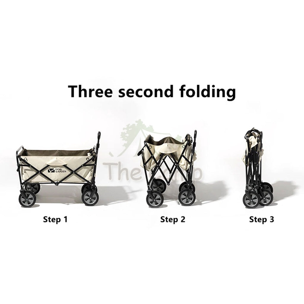 Mobi Garden Camping Portable Trolley Wagon 100L Litre Fast Easy Folding Cart Line Collaboration Outdoor Gear Naturehike