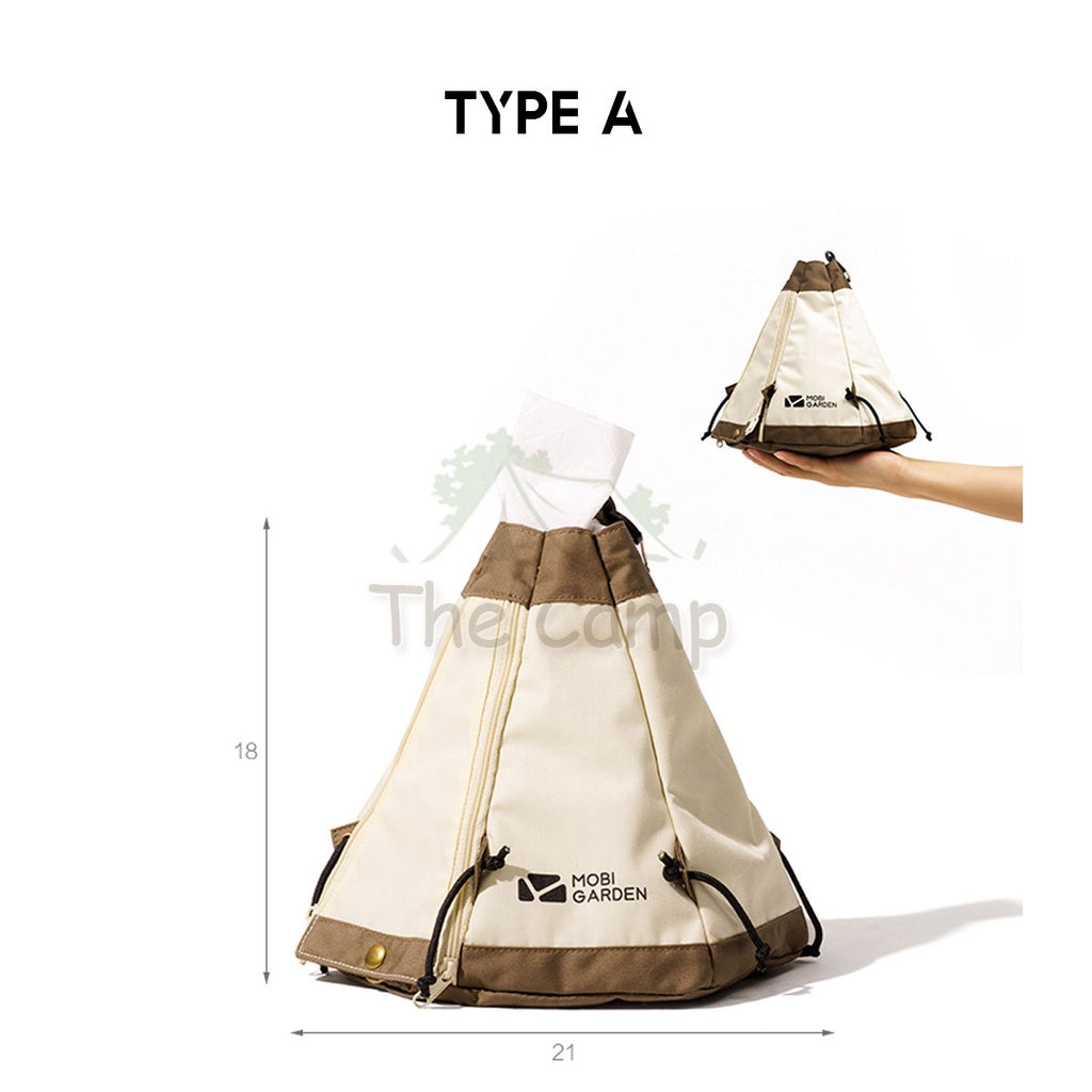 Mobi Garden Tissue Box Cotton Waterproof Exquisite Shape Tent Paper Roll Camping Picnic Hiking Cute Design Naturehike