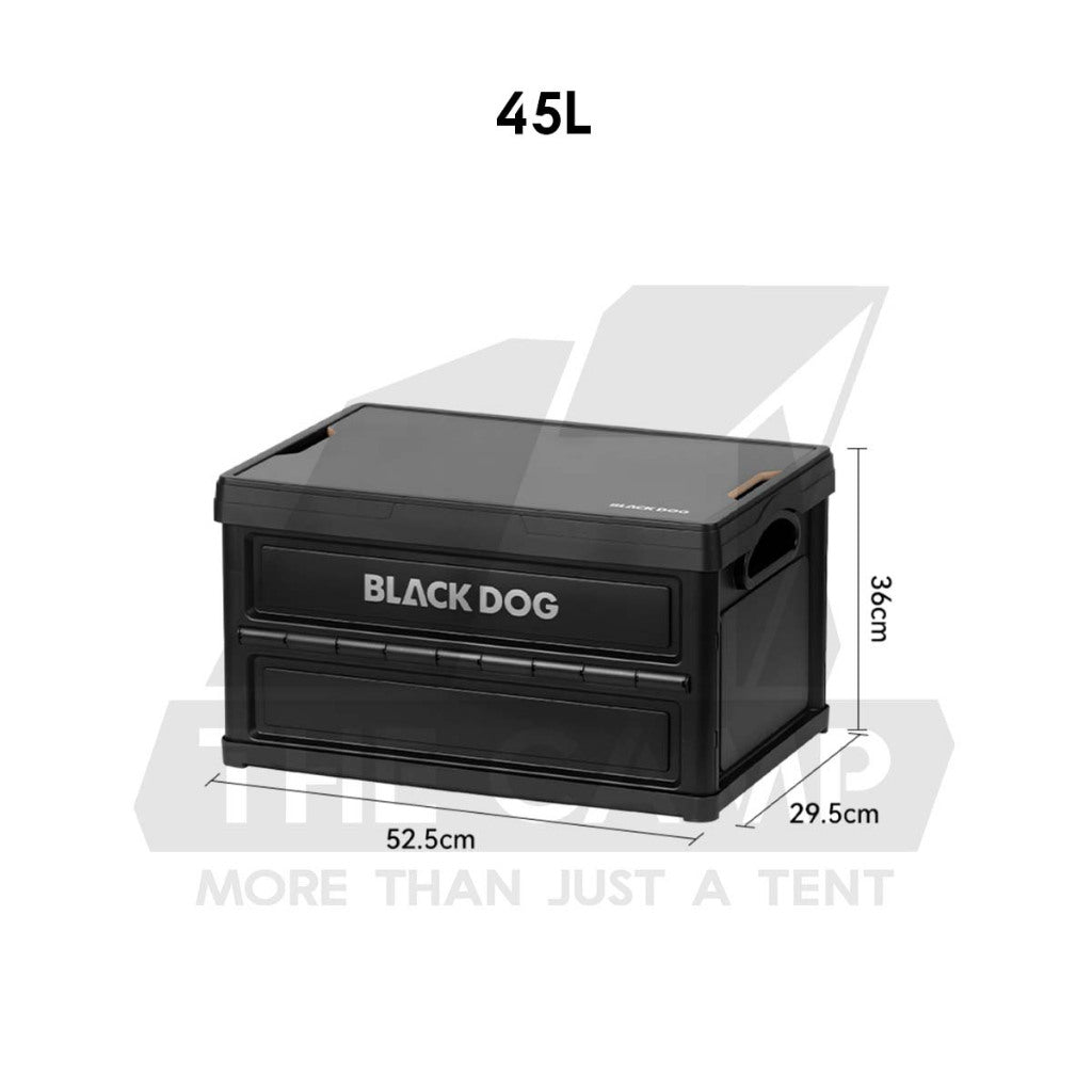 Blackdog Foldable Box Folding Storage Box Handle Outdoor Camping Portable Compact Size Black CBD2550XB015 CBD2550XB014