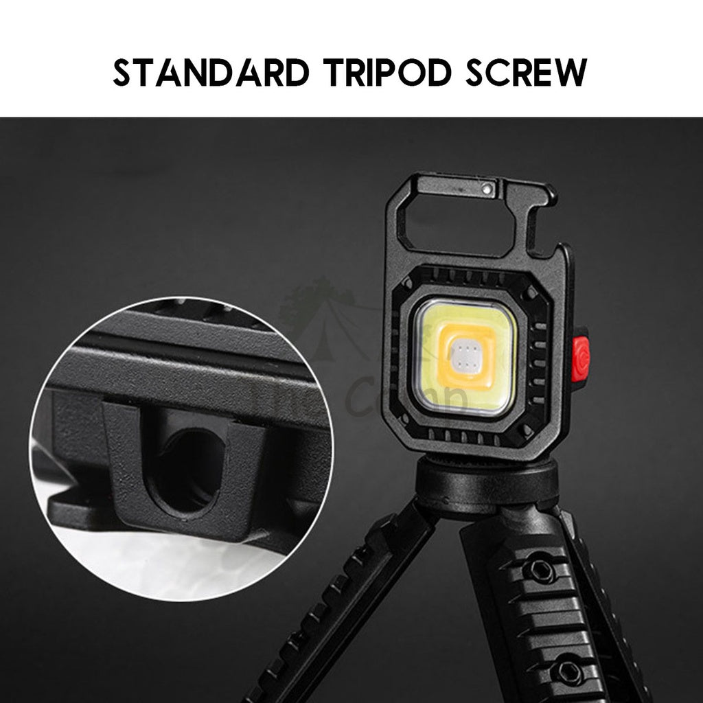 Camping Mini LED Light with Tripod Ultra Bright Keychain Bottle Opener Latern Emergency Portable Tent Pole Flysheet Peg