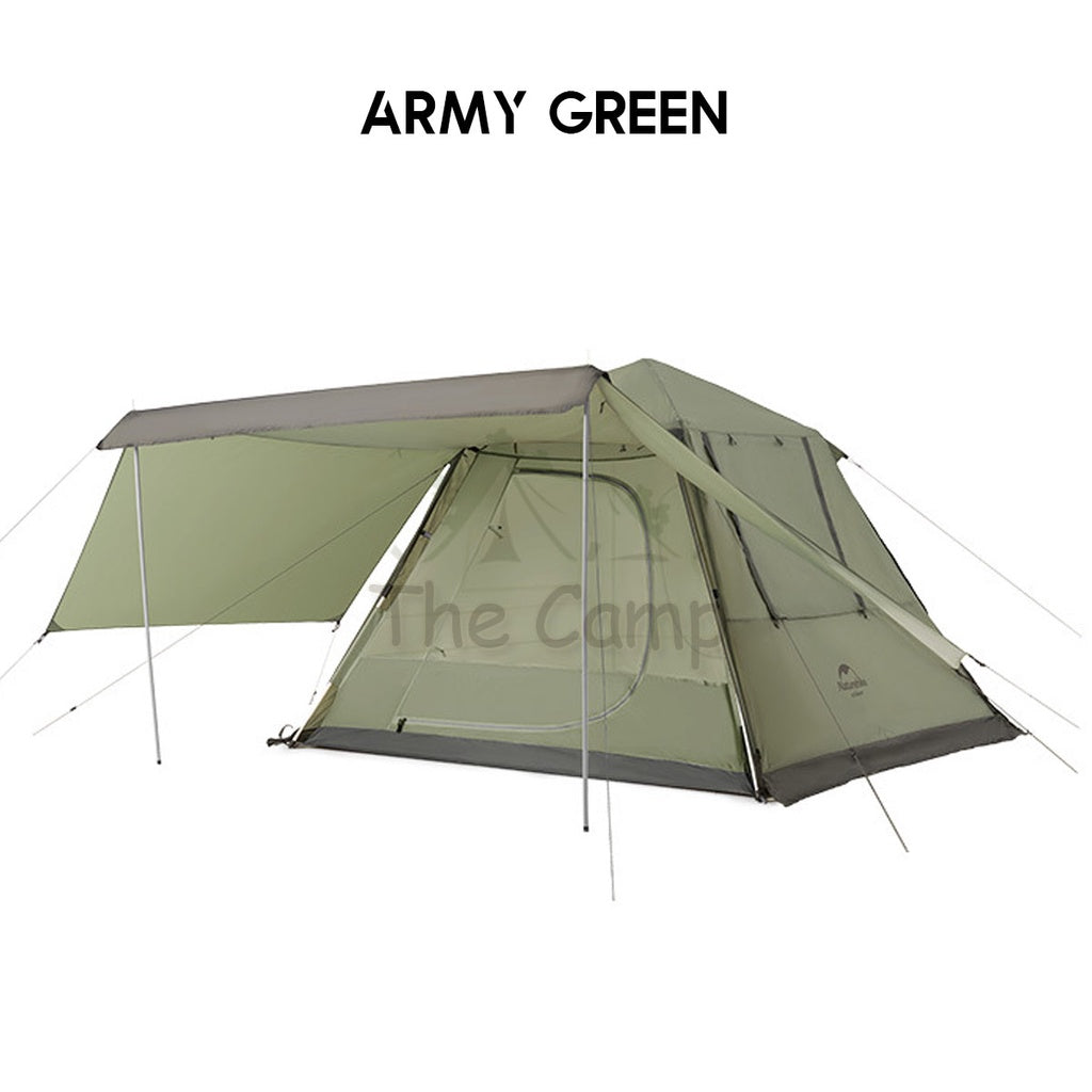 Naturehike Ango 4 Automatic Camping Tent UPF50 Version Large Capacity Outdoor Chair Flysheet Table Tarp Peg Nail Pole