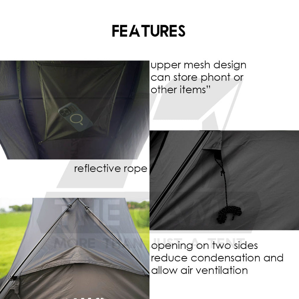 Wellhike SWS 2 Person Hiking Tent Morning Mist Lightweight Portable with Mesh Outdoor Camping Solo Khemah